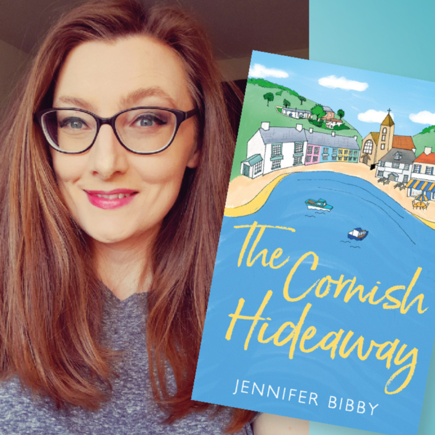 Jennifer Bibby with her book The Cornish Hideaway